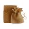 JAM Paper 4.5" x 6" Natural Dark Brown Burlap Pouches, 6ct.